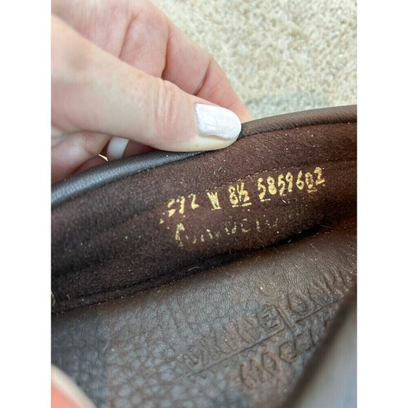 Minnetonka Moccasin Soft Brown Moosehide Kilty Leather Slip-On Classic Women 8.5 - Picture 7 of 9